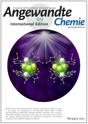 頭脳循環プログラムによる国際共同研究の成果がAngewandte Chemie International Edition誌に掲載されCoverに採択されました。